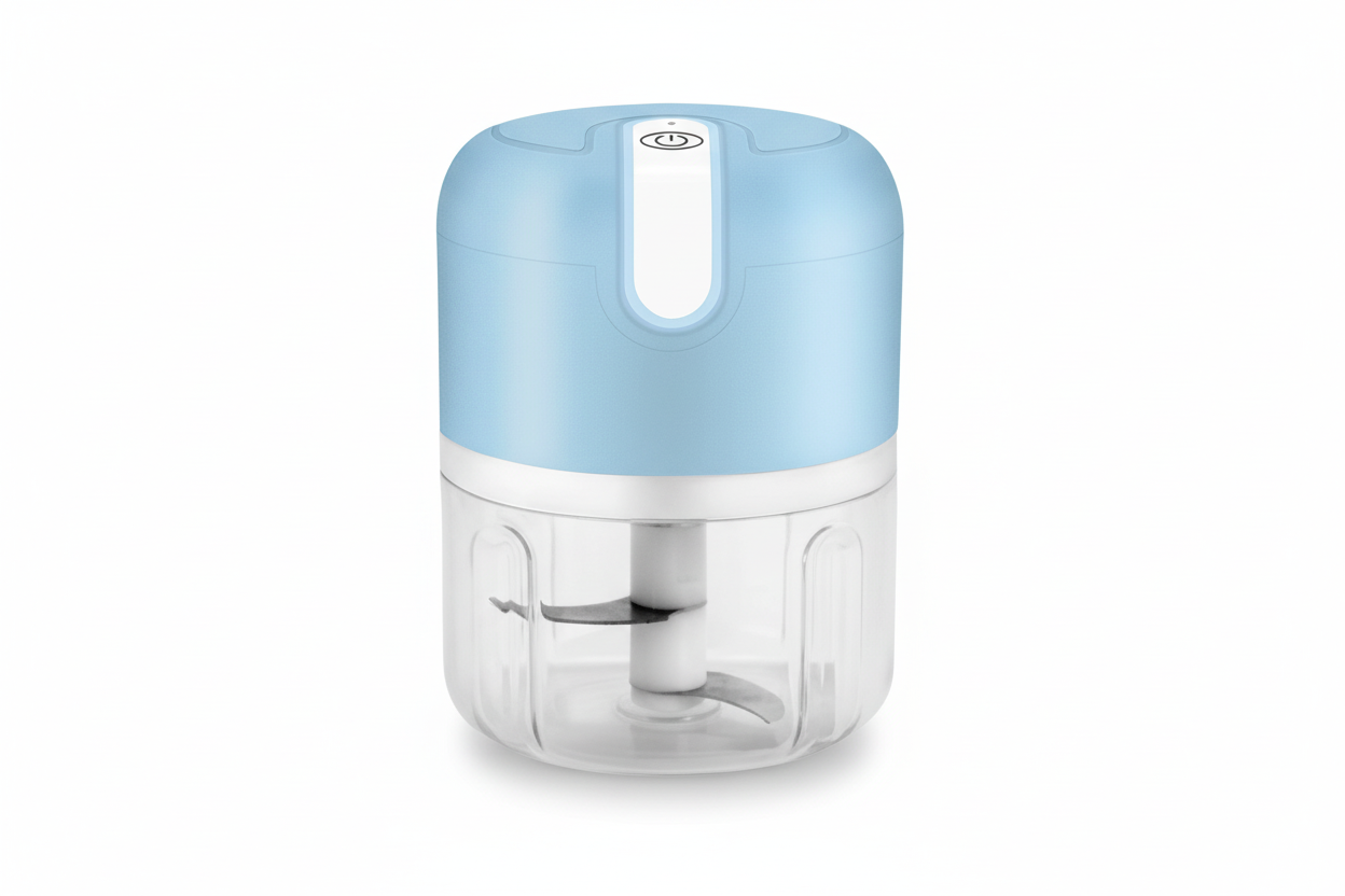 Electric Garlic Masher on White Background